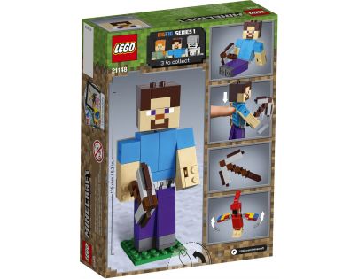 LEGO Minecraft 21148 veľká figúrka: Steve s papagájom