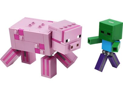 LEGO Minecraft 21157 Veľká figúrka: Prasa a malé zombie