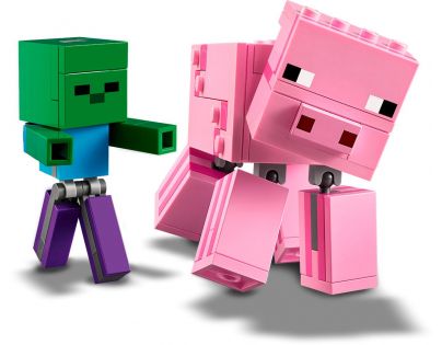 LEGO Minecraft 21157 Veľká figúrka: Prasa a malé zombie
