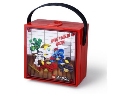 LEGO Ninjago box s rukoväťou - červená