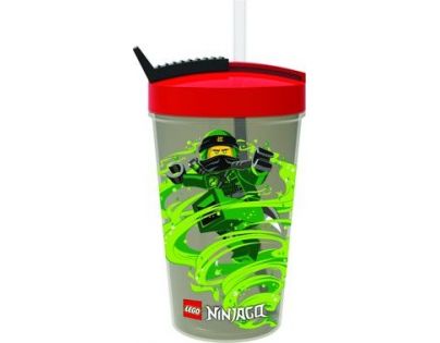 LEGO® Ninjago Classic fľaša so slamkou červená