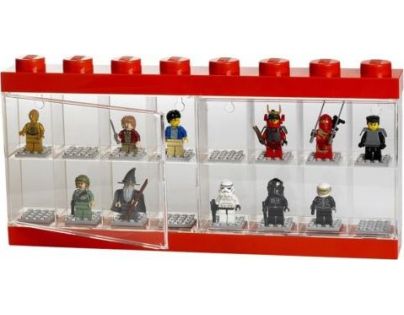 LEGO Zberateľská skrinka na 16 minifigúrok červená