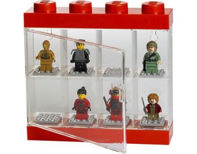 LEGO® zberateľská skrinka na 8 minifigúrok - červená