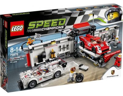 LEGO Speed Champions 75876 Porsche 919 Hybrid a 917K ulička v boxech