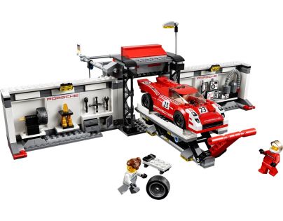 LEGO Speed Champions 75876 Porsche 919 Hybrid a 917K ulička v boxech