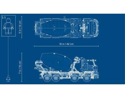 LEGO® Technic 42112 Nákladiak s miešačkou na betón