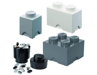 LEGO úložné boxy Multi-Pack 4 ks čierna, biela, šedá - Poškodený obal