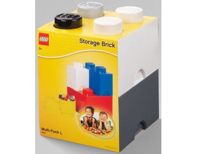 LEGO úložné boxy Multi-Pack 4 ks čierna, biela, šedá - Poškodený obal