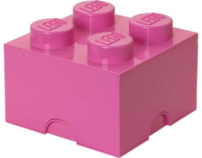 LEGO Úložný box 25 x 25 x 18 cm ružový