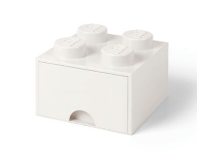 LEGO úložný box 4 so šuplíkom biela - Poškodený obal