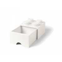 LEGO® úložný box 4 so šuplíkom biela