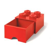 LEGO® Úložný box 4 so šuplíkom Červená