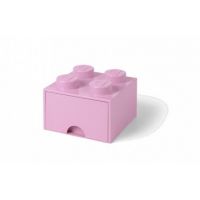 LEGO® Úložný box 4 sa zásuvkou svetlo ružový 2