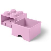 LEGO® Úložný box 4 sa zásuvkou svetlo ružový 3