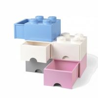 LEGO® Úložný box 4 sa zásuvkou svetlo ružový 4
