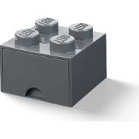 LEGO® úložný box 4 s zásuvkou - Tmavo šedá 2