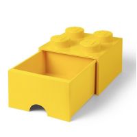 LEGO® úložný box 4 so šuplíkom žltá