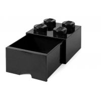 LEGO® úložný box 4 so šuplíkom čierna