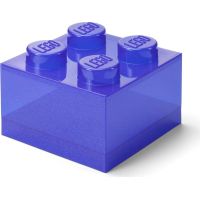 LEGO úložný box 4 s vekom - trblietavá fialová