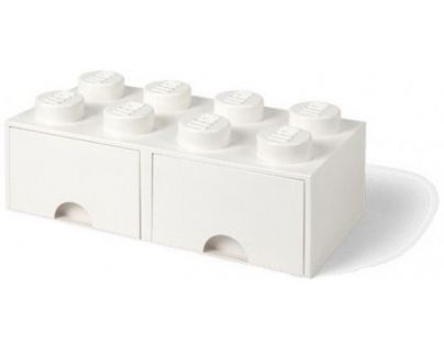 LEGO® úložný box 8 s šuplíky 25 x 50 x 18 cm - biela
