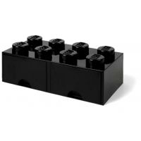 LEGO® Úložný box 8 s šuplíky - čierna 2