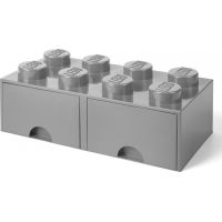 LEGO® Úložný box 8 s šuplíky - šedá 2