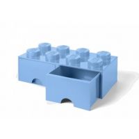 LEGO Úložný box 8 s šuplíkmi - svetlo modrá - Poškodený obal 3