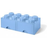 LEGO® úložný box 8 so šuplíkmi svetlomodrý 2