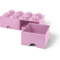 LEGO Úložný box 8 so šuplíkmi svetloružová
