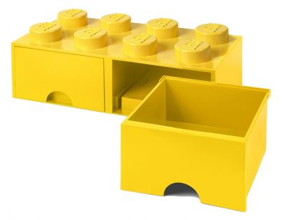 LEGO Úložný box 8 so šuplíky - žltá - Poškodený obal
