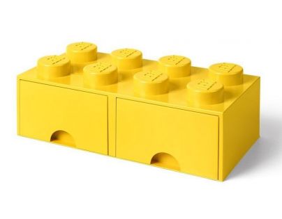 LEGO Úložný box 8 so šuplíky - žltá - Poškodený obal