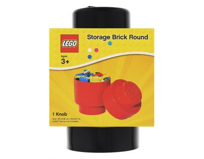 LEGO® úložný box guľatý 12,3 x 18,3 cm čierna