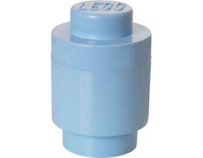 LEGO Úložný box kulatý 12,5 x 18 cm Světle modrá
