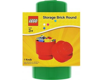 LEGO Úložný box kulatý 12,5 x 18 cm Tmavě zelená