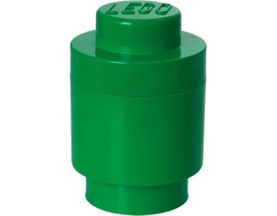 LEGO Úložný box kulatý 12,5 x 18 cm Tmavě zelená