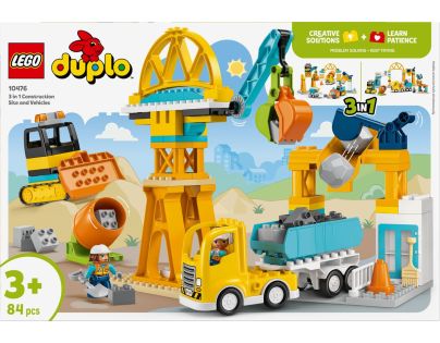 LEGO® 10476 Stavenisko a vozidlá 3 v 1