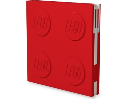 LEGO® 2.0 Zápisník s gélovým perom ako klipom červený