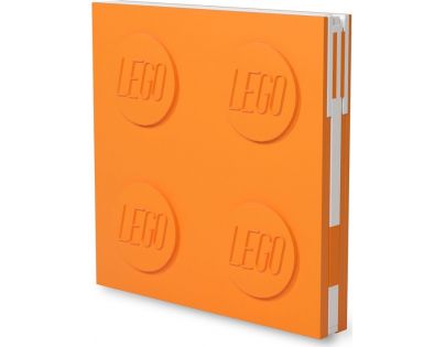 LEGO® 2.0 Zápisník s gélovým perom ako klipom oranžový