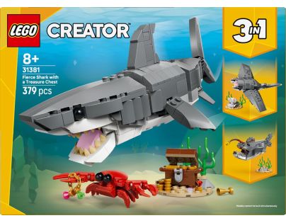 LEGO® 31381 Divoký žralok a truhlica s pokladom