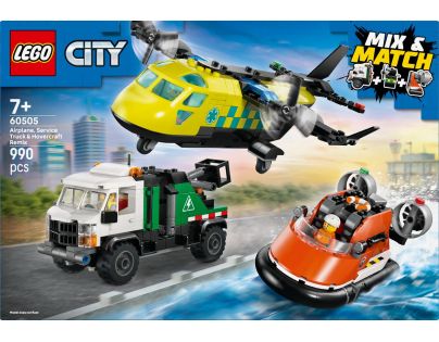 LEGO® 60505 Remix: Lietadlo, servisné vozidlo a vznášadlo