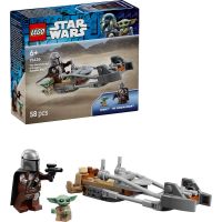 LEGO® 75436 Mandalorian, Grogu a spídrová motorka
