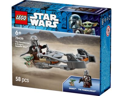 LEGO® 75436 Mandalorian, Grogu a spídrová motorka