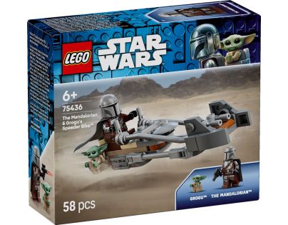 LEGO® 75436 Mandalorian, Grogu a spídrová motorka