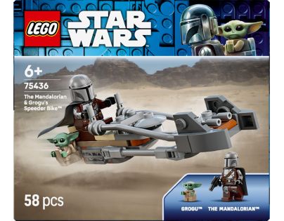 LEGO® 75436 Mandalorian, Grogu a spídrová motorka