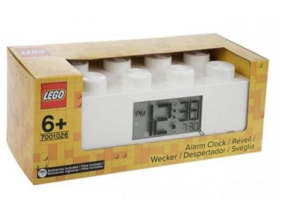 LEGO® Brick Hodiny s budíkom biele