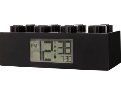 LEGO® Brick Hodiny s budíkom čierne