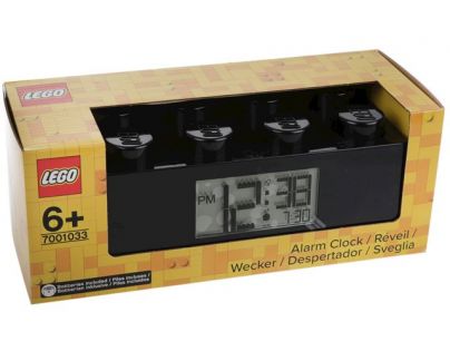 LEGO® Brick Hodiny s budíkom čierne