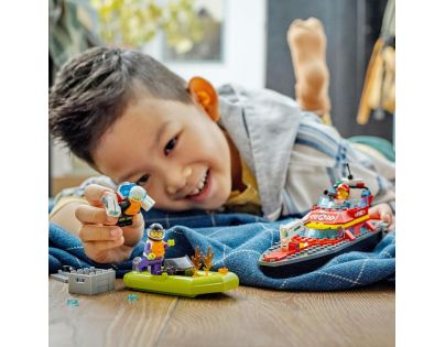 LEGO® City 60373 Hasičská záchranná loď a čln