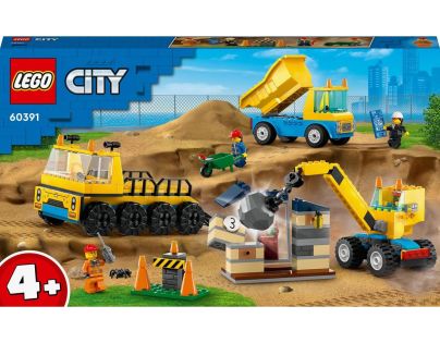 LEGO® City 60391 Vozidlá zo stavby a demolačné gule