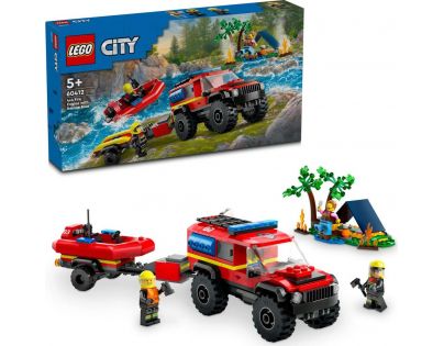 LEGO® City 60412 Hasičské vozidlo 4 x 4 a záchranný čln